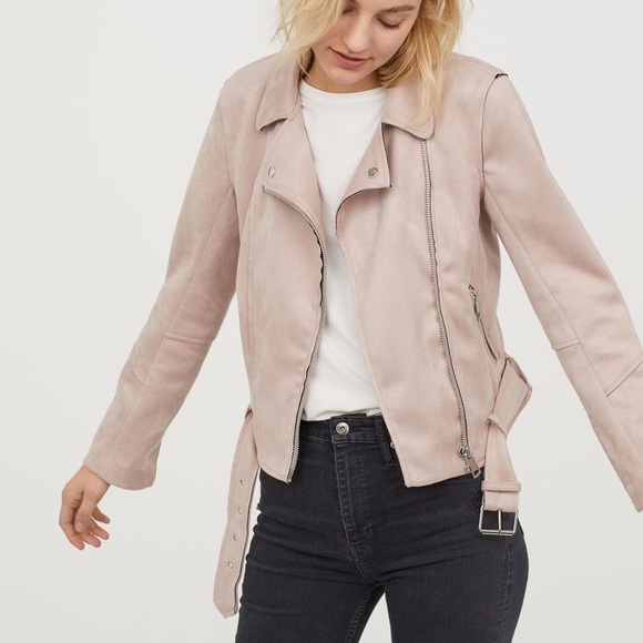 H&M Jackets & Blazers - H&M Faux Suede Biker Jacket